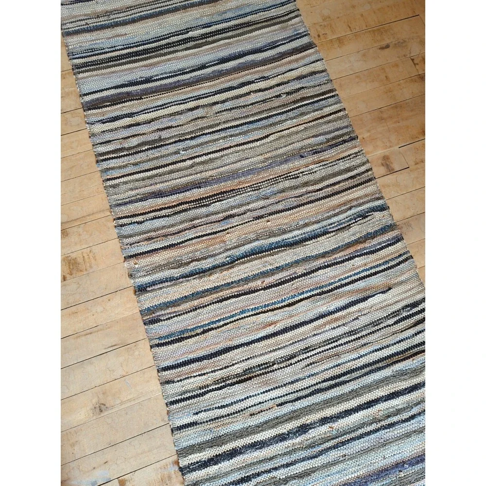 Antique Imported‎ Swedish HandMade Rag Rug Runner (23.5 x 224 inches )
